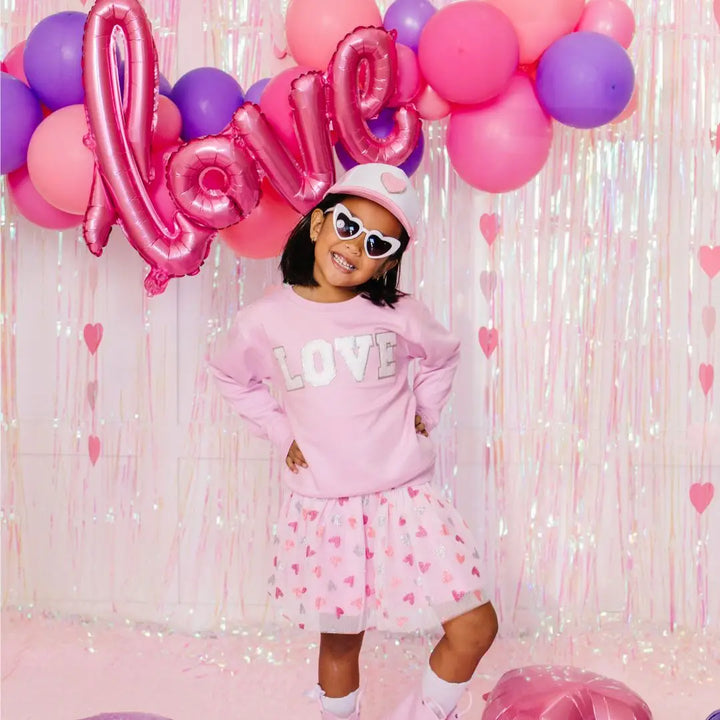 Sweet Wink - Glitter Heart Tutu - Dress Up Skirt - Kids Valentine's Day
